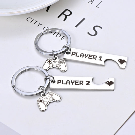 Llavero para Pareja Temática de Videojuegos - Regalo Cumpleaños Novio Esposo