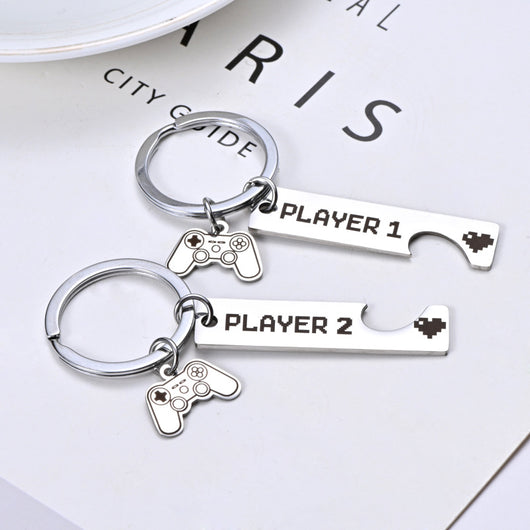 Llavero para Pareja Temática de Videojuegos - Regalo Cumpleaños Novio Esposo