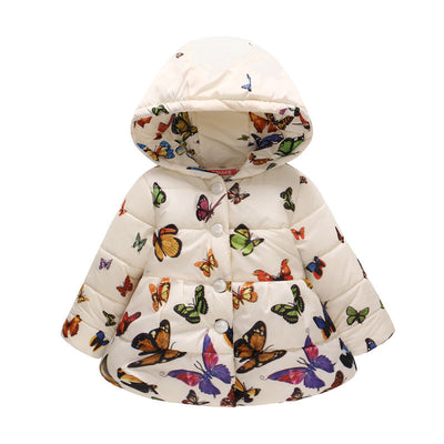 Chaqueta Acolchada para Niñas con Capucha y Diseño Estampado - Image 5