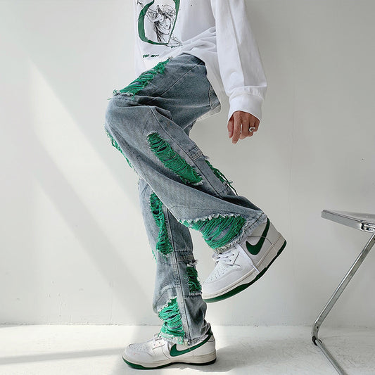 Jeans Vintage Holgados Rotos y Desgastados para Hombre - Image 2