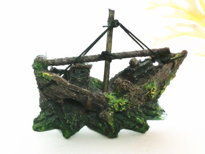 Decoración de Acuario Barco de Red - Paisaje en Miniatura para Peceras - Image 8
