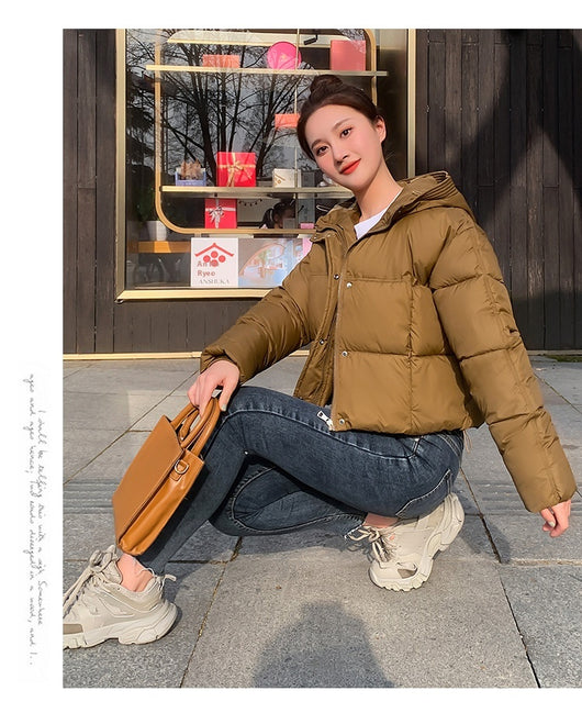Chaqueta Corta Acolchada con Capucha para Mujer - Estilo Casual - Image 28