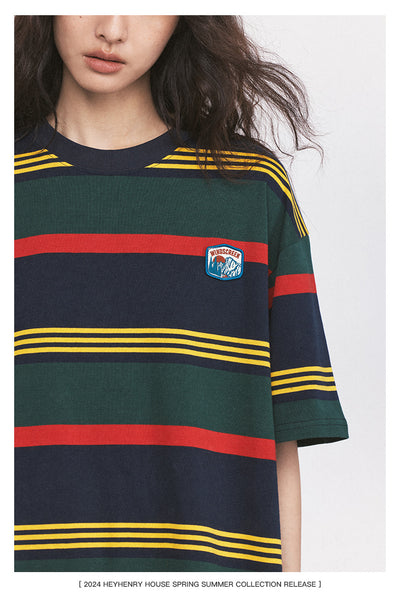 Playera a Rayas Holgada para Parejas - Image 10