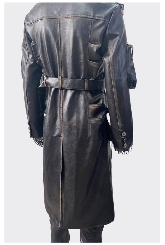 Chaqueta de Cuero para Motociclista Talla Grande - Image 21