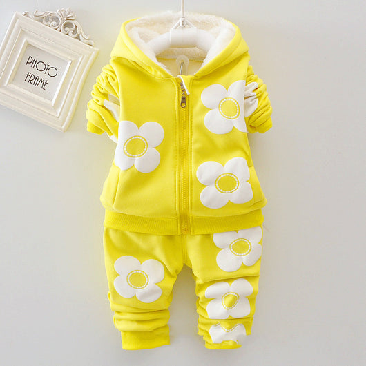 Conjunto de Dos Piezas Osito con Capucha en Terciopelo Dorado - Image 7