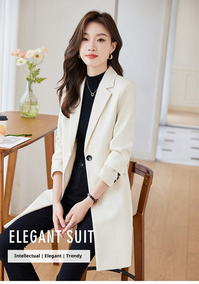 Abrigo Trench Coat Midi Negro para Mujer - Image 17