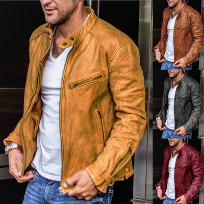 Chaqueta de Cuero PU Estilo Punk con Cuello de Pie para Otoño e Invierno - Image 15