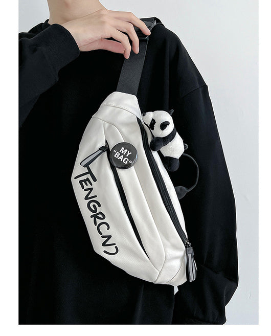 Bolsa Pecho Hombre Estilo Japonés Crossbody Deportiva con Compartimentos Cargo - Image 22