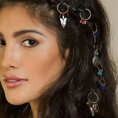 Pasador de Cabello con Moneda y Hoja - Accesorio Elegante - Image 2