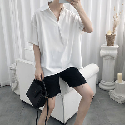 Camiseta Holgada para Hombre Estilo Casual Lazy Wind - Image 7