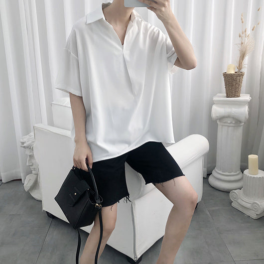 Camiseta Holgada para Hombre Estilo Casual Lazy Wind - Image 7