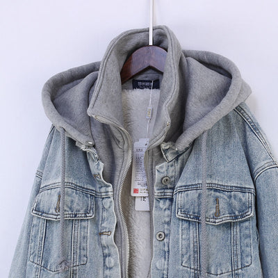 Chaqueta Denim Capucha con Forro de Borrego Sintético para Mujer - Image 6