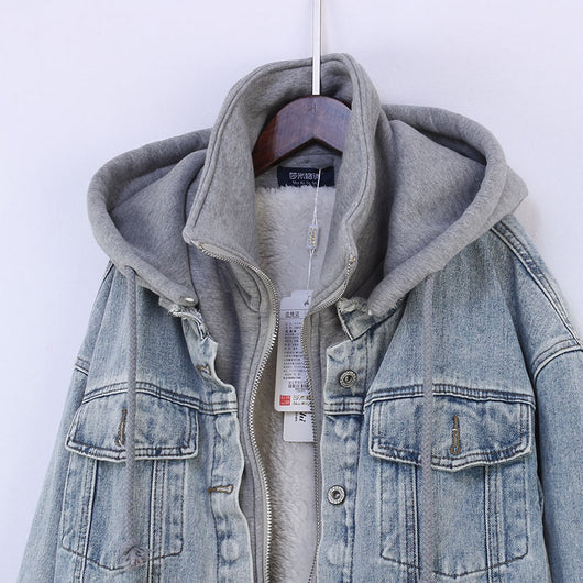 Chaqueta Denim Capucha con Forro de Borrego Sintético para Mujer - Image 6
