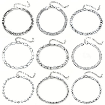 Pulsera de Acero Titanio Minimalista para Hombre - Diseño Retro Artístico - Image 3