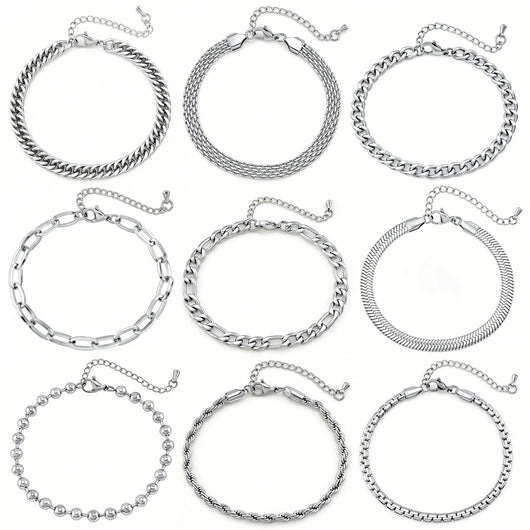 Pulsera de Acero Titanio Minimalista para Hombre - Diseño Retro Artístico - Image 3