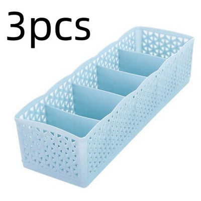 Organizador de Plástico Apilable 5 Compartimentos para Ropa Interior y Calcetines - Image 34