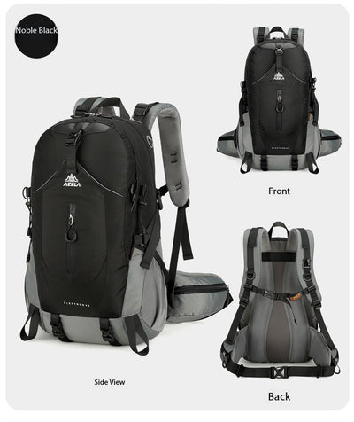 Mochila de Trekking AZELA Electron 40L - Blanco y Azul Marino para Senderismo y Viajes - Image 48