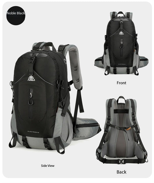 Mochila de Trekking AZELA Electron 40L - Blanco y Azul Marino para Senderismo y Viajes - Image 48