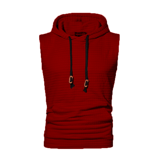 Sudadera sin Mangas Jacquard Tejida de Color Sólido para Hombre - Image 19