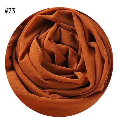 Pañuelo de Gasa de Perla Liso y Versátil para Mujer - Image 38