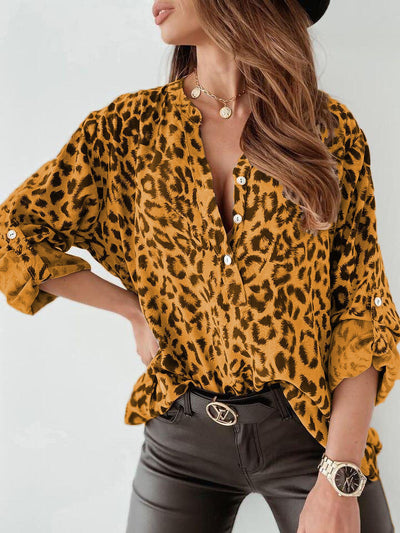 Cardigan Blusa Estampado Leopardo de Manga Larga - Image 3