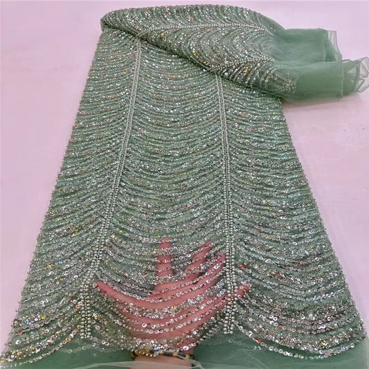 Vestido de Novia con Encaje Bordado, Lentejuelas y Tubo de Perlas Onda - Image 2