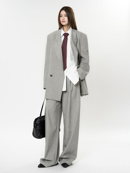 Pantalones Casuales Rectos con Corte Vertical y Acabado Liso - Image 20