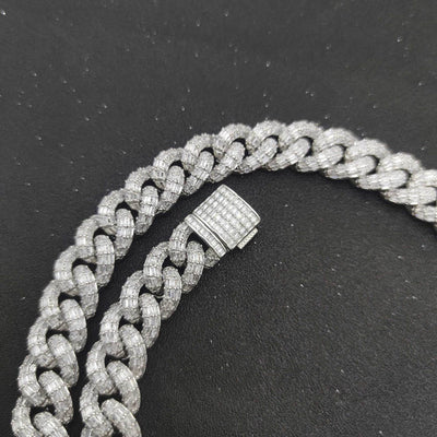 Cadena Cubana Tres Filas 15mm Chapada en Oro Real Hip Hop - Image 4