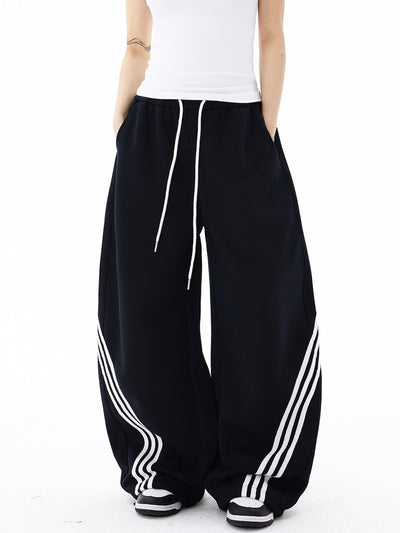Pantalones de Chándal Cortos Retro a Rayas con Bloques de Color para Mujer - Image 18