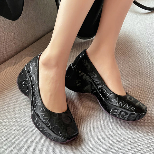 Zapatos de Plataforma Punta Cuadrada para Mujer - Diseño Versátil