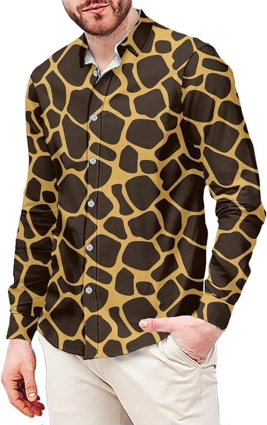 Camisa Manga Larga Estampado Leopardo para Hombre - Image 9