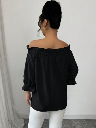 Blusa Cuello Barco con Volantes y Detalle de Moño - Image 21