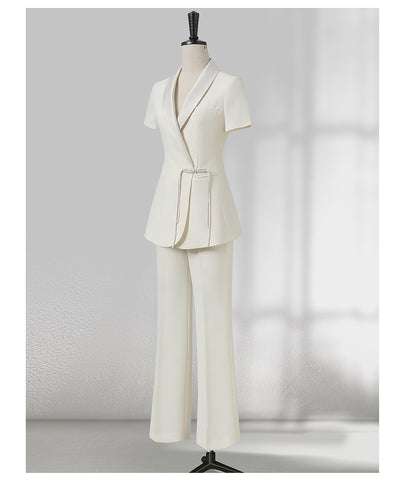 Traje Ejecutivo Mujer Verano Estilo Chino Elegancia Profesional - Image 11
