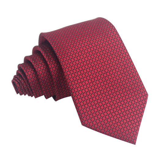 Corbata Jacquard Rayada 8CM para Hombre - Rojo, Negro y Azul - Image 13