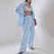 Conjunto Minimalista de Camisa y Pantalón de Manga Larga
