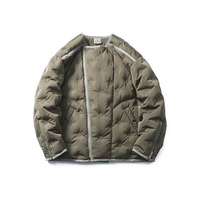 Chaqueta Acolchada Japonesa con Cuello Redondo y Cierre Oblicuo - Image 4
