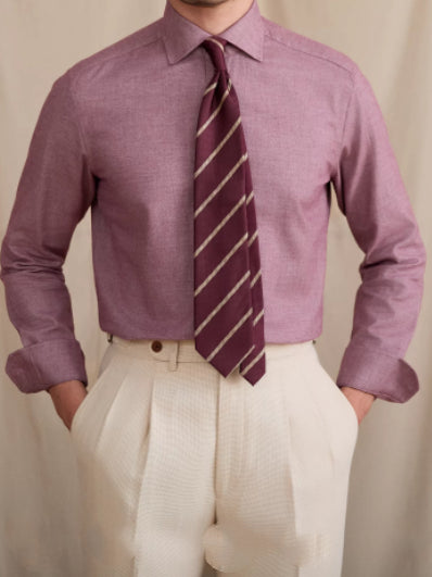 Camisa Business Casual Retro de Algodón con Cuello Windsor - Slim Fit Transpirable - Image 3