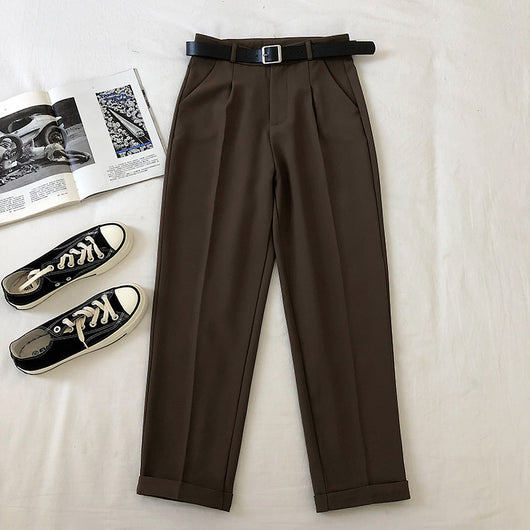 Pantalón Harem de Talle Alto para Mujer con Cinturón Integrado - Image 8