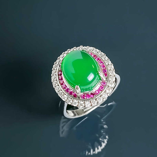 Anillo y Aretes de Esmeralda Incrustada - Image 2