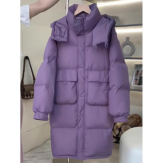 Abrigo Acolchado de Plumón Largo para Mujer - Diseño Elegante y Cálido - Image 2