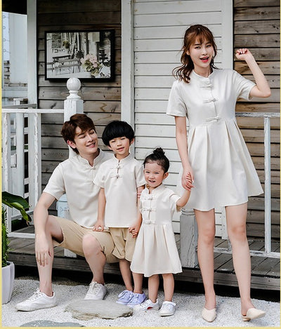 Conjunto Hanfu Familiar Tradicional Chino - Madre, Hija e Hijo - Image 4