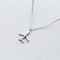 Collar de Plata S925 con Diamantes y Dije de Avión