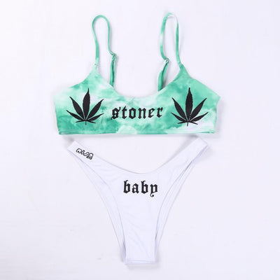 Bikini Tie Dye Multicolor con Diseño Asimétrico para Mujer - Image 3