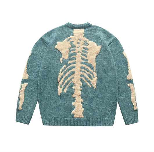 Suéter Tejido Holgado con Diseño de Calavera para Uso Casual - Image 22