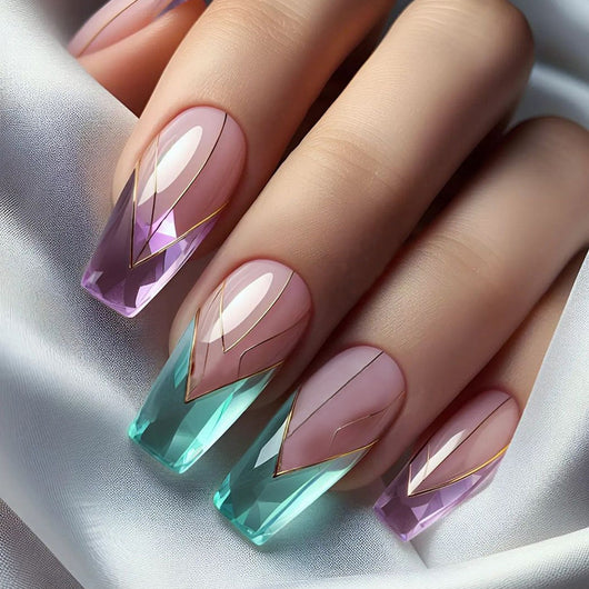 Esmalte de Uñas French Wear Azul y Púrpura Brillante