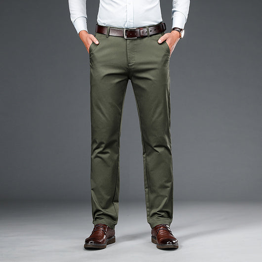 Pantalones de Vestir Hombre Corte Recto Ajuste Suelto con Elastano - Image 7