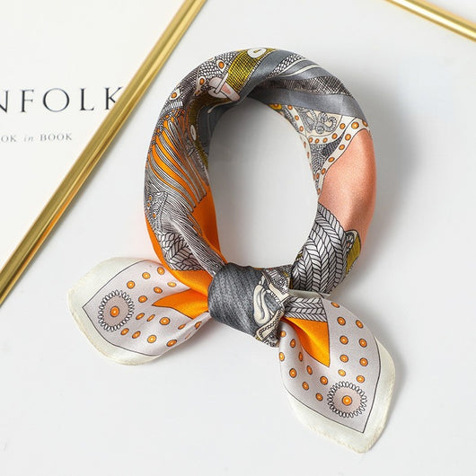 Pañuelo de Seda Cuadrado para Mujer - Diseño Estampado Versátil Primavera Verano - Image 25