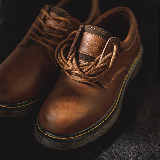 Zapatos Casuales de Cuero con Diseño Retro para Hombre - Image 2
