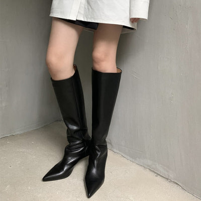Botas Altas Mujer Otoño Invierno Punta Afilada Tacón Stiletto
