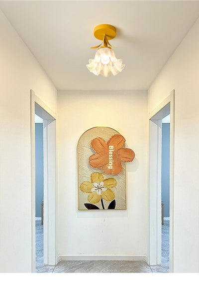 Lámpara LED Decorativa Pasillo Flor Linglan Crema - Image 17